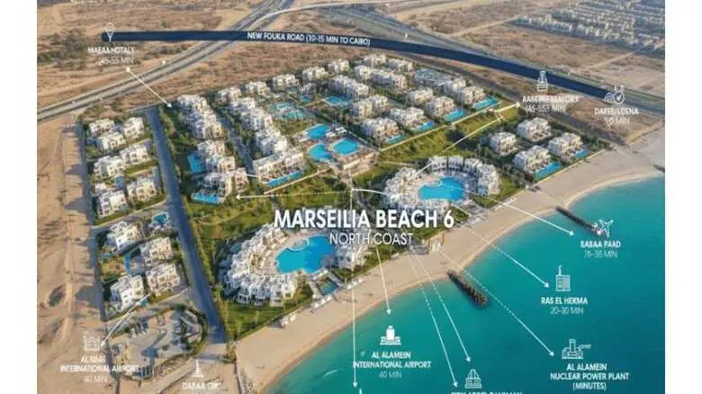 قرية مارسيليا بيتش 6 الساحل الشمالي Marseilia Beach 6 North Coast - 2