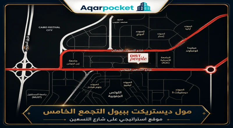 مول ديستريكت بيبول التجمع الخامس | أسعار ومساحات 2026