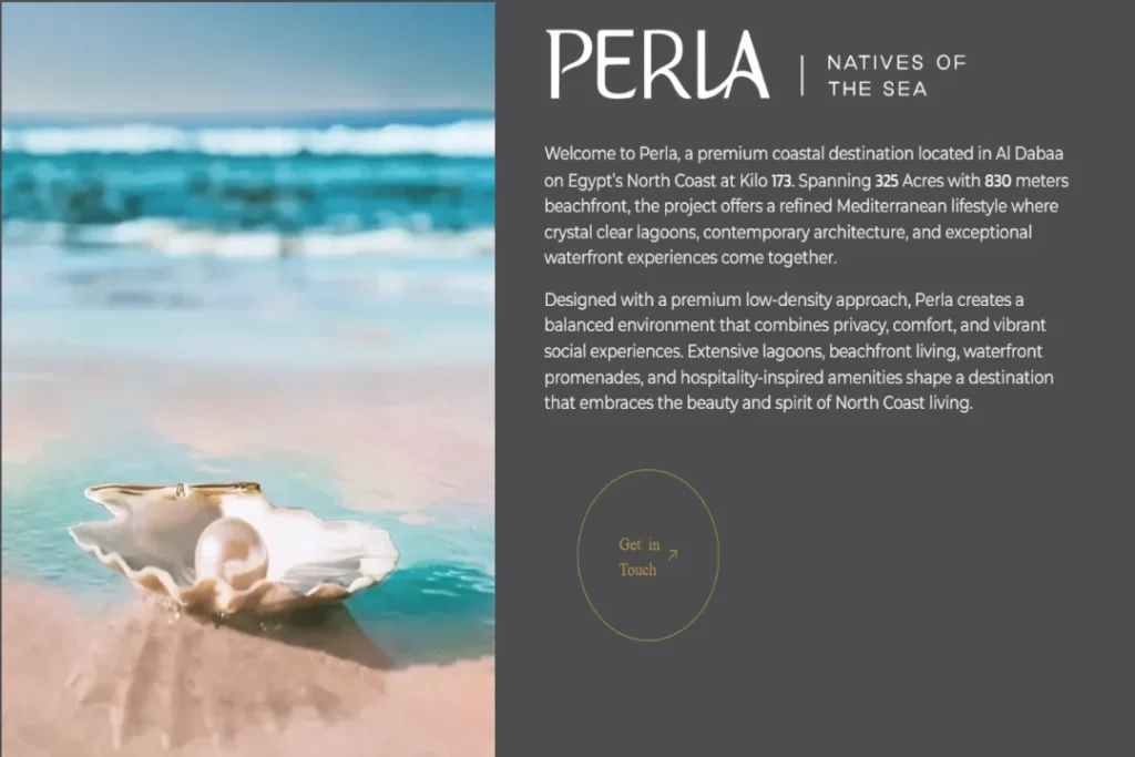 قرية بيرلا الساحل الشمالي Perla North Coast أسعار 2026 4 بيرلا