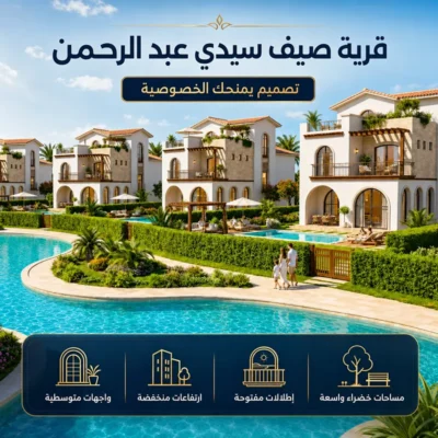 تصميم الفيلات والتاون هاوس في قرية صيف سيدي عبد الرحمن