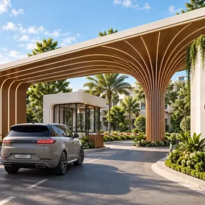 مدخل كمبوند اصل التجمع السادس ومباني Compound Asl New Cairo الحديثة