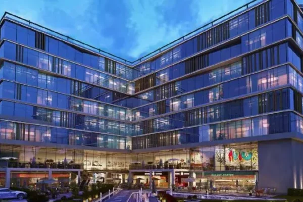 الإضاءة الليلية والواجهات الإدارية في Eleven Mall New Capital