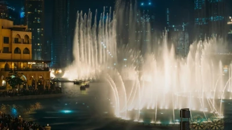 النافورة الراقصة والبحيرة المائية في لافاييت مول العاصمة الإدارية Lafayette Mall
