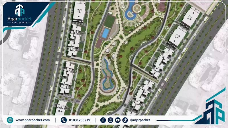 كمبوند جيد بارك العاصمة الإدارية Jade Park New Capital 3 المخطط العام والتقسيم الهندسي لكمبوند جيد بارك العاصمة الإدارية سيتي إيدج