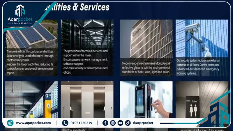 كينترو تاور العاصمة الإدارية 2026 Kentro Tower New Capital 5 المرافق المتطورة والخدمات الذكية في كينترو تاور العاصمة الإدارية