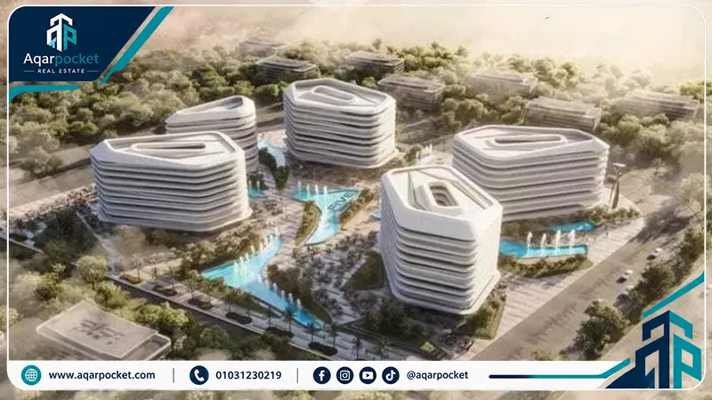 مول ذا فايف العاصمة الإدارية 2026 Mall The Five New Capital 2 التصميم الهندسي والواجهات الزجاجية الحديثة لمشروع مول ذا فايف العاصمة الإدارية
