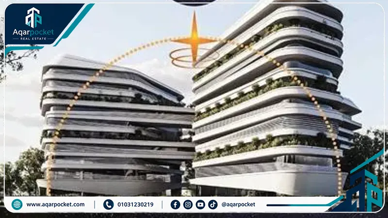 الواجهة الرئيسية المعمارية لمشروع مول ذا فايف العاصمة الإدارية