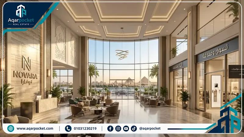 المخطط العام والتوزيع الهندسي للأبراج الثلاثة في فندق MR1 جيزة داون تاون