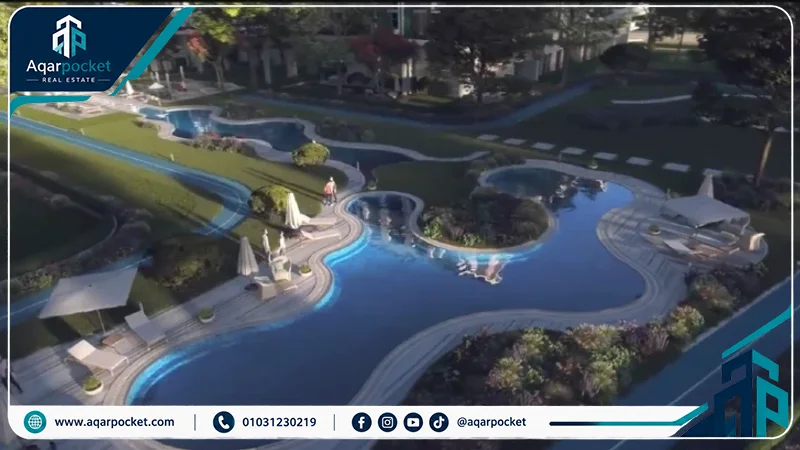 كمبوند ذا لوفت العاصمة الإدارية 2026 The Loft New Capital 5 حمامات السباحة والبحيرات الصناعية في كمبوند ذا لوفت العاصمة الإدارية